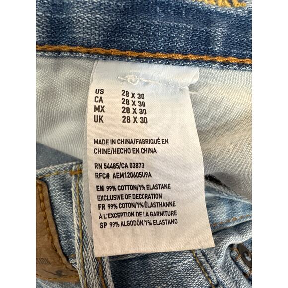 American Eagle Core Flex Jeans‎ Mens 28x30 Light Wash Stretch Comfort Denim Blue - Picture 7 of 8